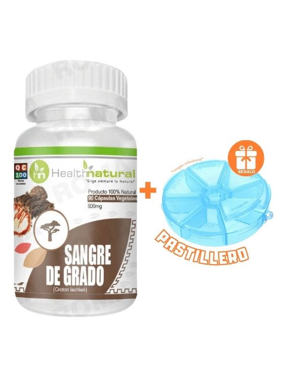 SANGRE DE GRADO HEALTHNATURAL 500MG + REGALO PASTILLERO - 1