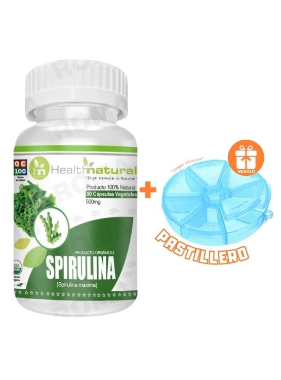 SPIRULINA HEALTHNATURAL 500MG + REGALO PASTILLERO - 1