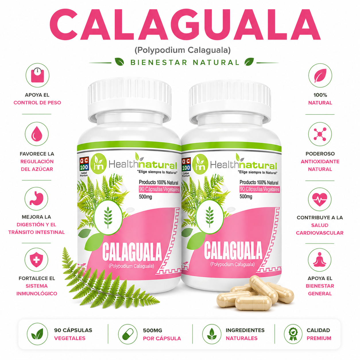 PACK 2 CALAGUALA HEALTHNATURAL 1000MG - 1