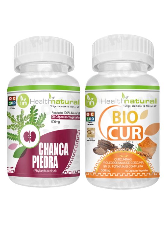 CHANCA PIEDRA HEALTHNATURAL 500MG + BIOCUR HEALTHNATURAL 500MG - 1