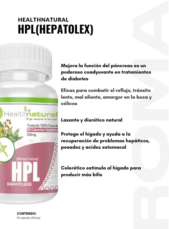 PACK 2 HEPATOLEX (HPL) HEALTHNATURAL 1000MG + REGALO PASTILLERO - 2