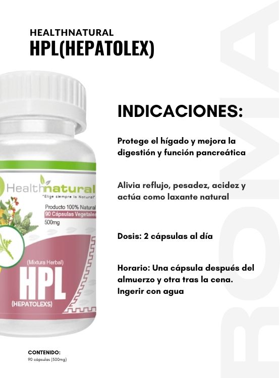 PACK 2 HEPATOLEX (HPL) HEALTHNATURAL 1000MG + REGALO PASTILLERO - 3