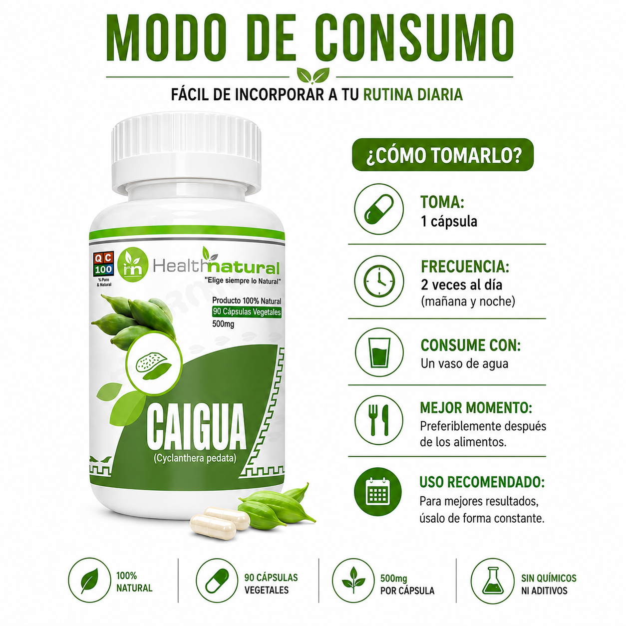 PACK 3 CAIGUA HEALTHNATURAL 1500MG - 3