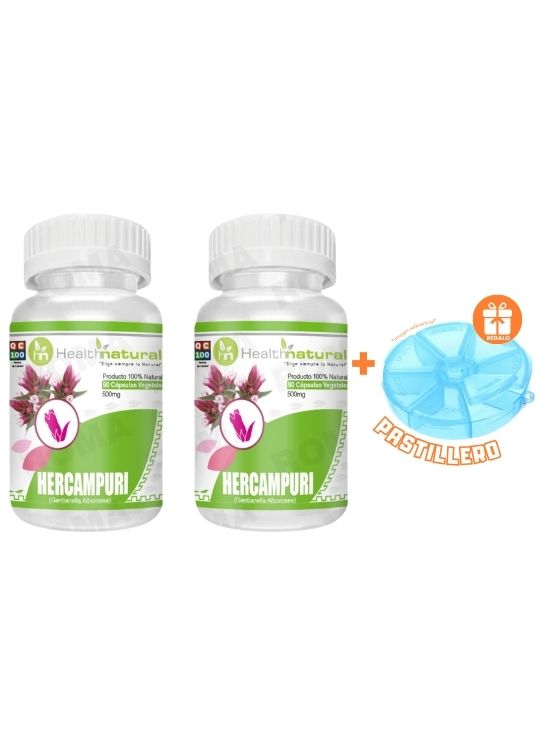 PACK 2 HERCAMPURI HEALTHNATURAL 100MG + REGALO PASTILLERO - 1