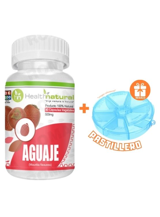 AGUAJE HEALTHNATURAL 500MG + REGALO PASTILLERO - 1