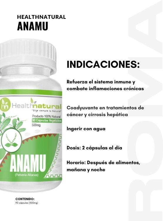 PACK 2 ANAMU HEALTHNATURAL 1000MG + REGALO PASTILLERO - 3