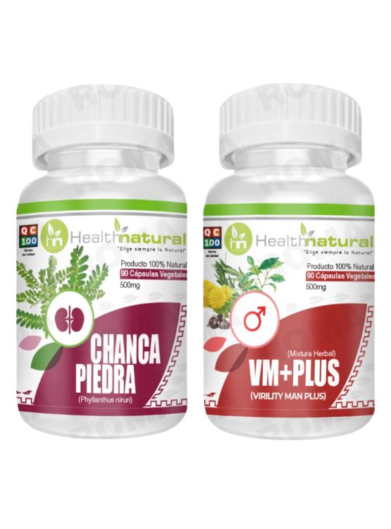 CHANCA PIEDRA HEALTHNATURAL 500MG + VM+(VIRILITY MAN PLUS) 500MG - 1