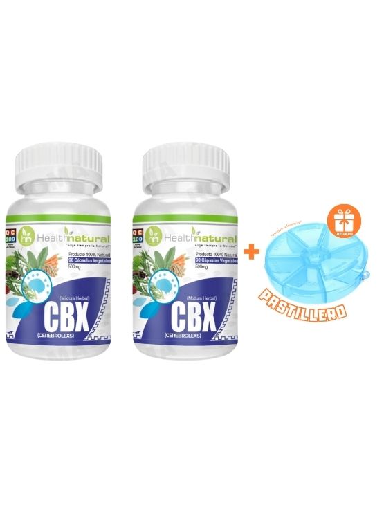 PACK 2 CEREBROLEXS (CBX) HEALTHNATURAL 1000MG + REGALO PASTILLERO - 1