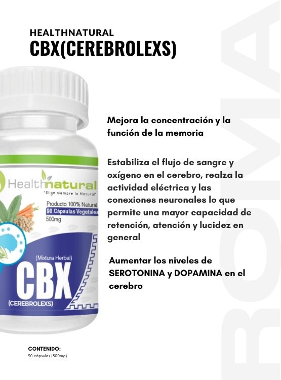 PACK 2 CEREBROLEXS (CBX) HEALTHNATURAL 1000MG + REGALO PASTILLERO - 2