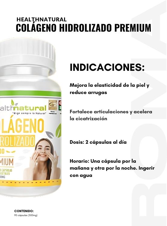 COLÁGENO HIDROLIZADO HEALTHNATURAL 500MG + REGALO PASTILLERO - 3