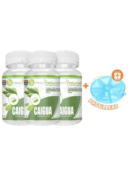 PACK 3 CAIGUA HEALTHNATURAL 1500MG + REGALO PASTILLERO - 1