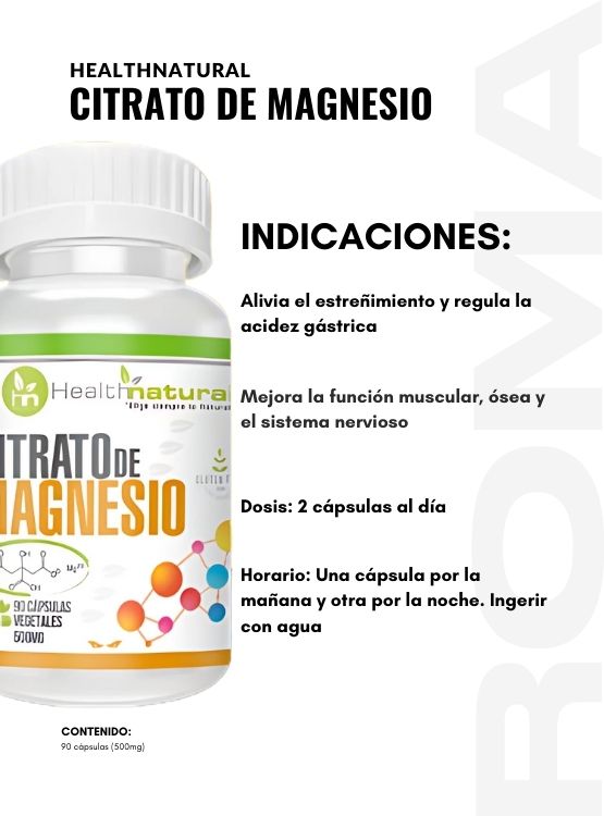PACK 2 CITRATO DE MAGNESIO HEALTHNATURAL 1000MG + REGALO PASTILLERO - 3