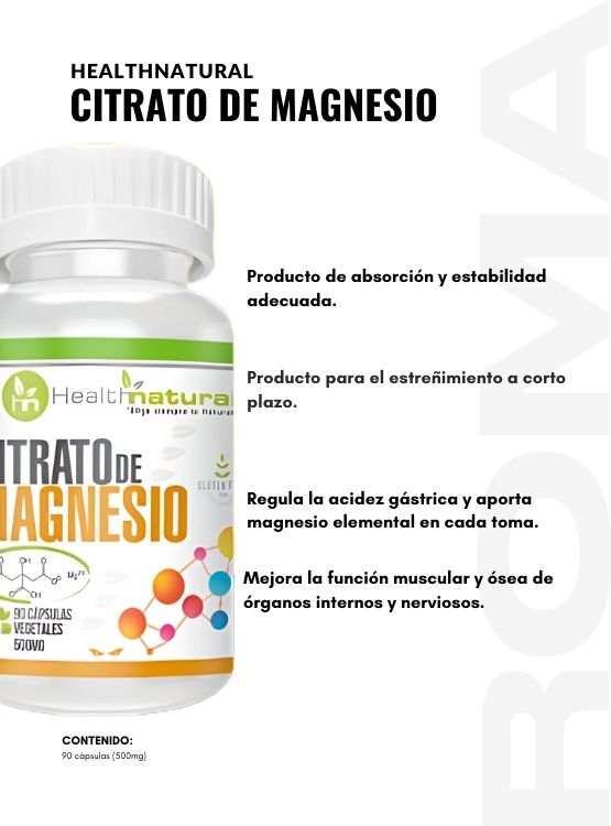 PACK 3 CITRATO DE MAGNESIO HEALTHNATURAL 1500MG + REGALO PASTILLERO - 2