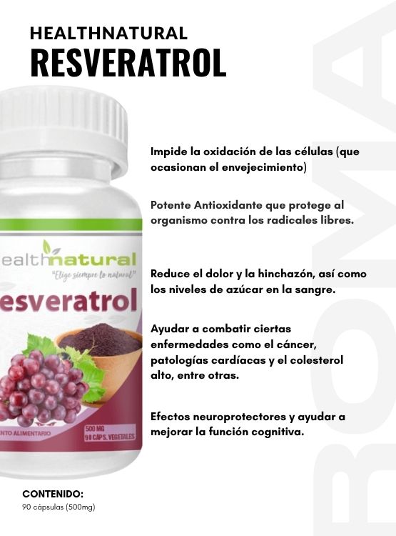 MELENA DE LEÓN HEALTHNATURAL 500MG + RESVERATROL HEALTHNATURAL 500MG - 3