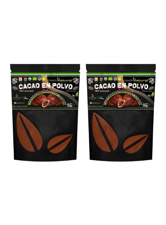 PACK 2 CACAO EN POLVO 250G HEALTHNATURAL - 1
