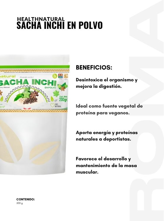PACK 2 SACHA INCHI EN POLVO 200G HEALTHNATURAL - 2