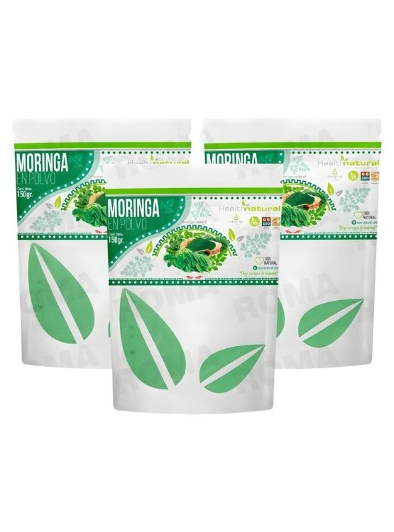 PACK 3 MORINGA EN POLVO 150G HEALTHNATURAL - 1