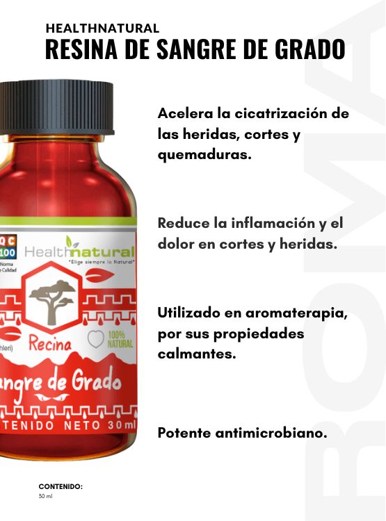PACK 2 RESINA DE SANGRE DE GRADO HEALTHNATURAL 60ML - 2