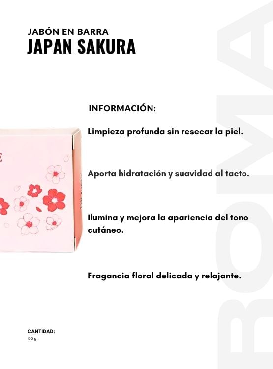 JABÓN EN BARRA JAPAN SAKURA 100G BIOAQUA - 2