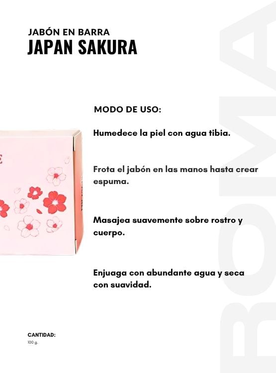 JABÓN EN BARRA JAPAN SAKURA 100G BIOAQUA - 3
