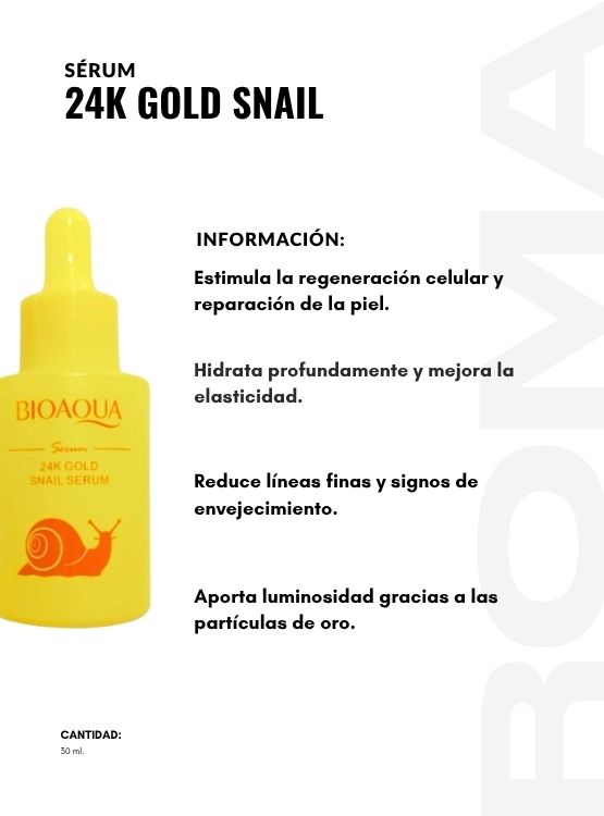 PACK 3 SÉRUM 24K GOLD SNAIL 30ML BIOAQUA - 2