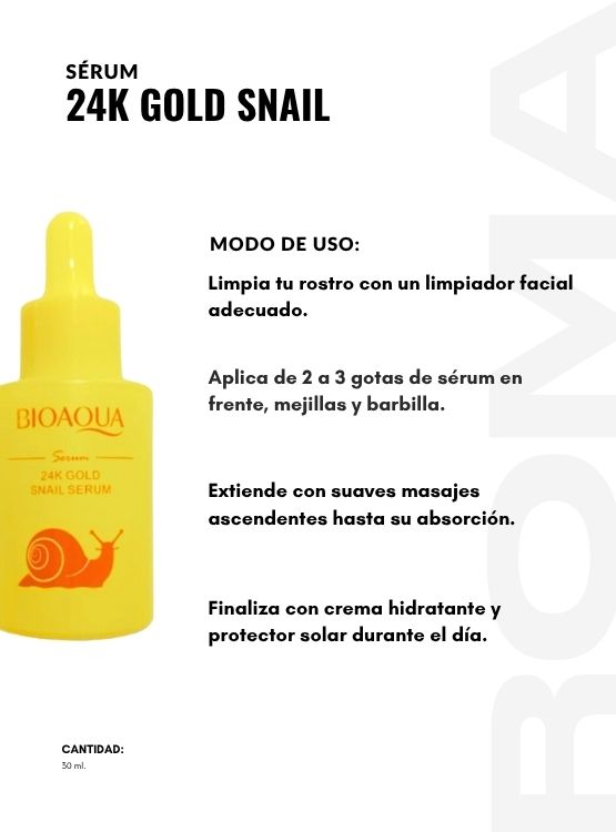 PACK 3 SÉRUM 24K GOLD SNAIL 30ML BIOAQUA - 3