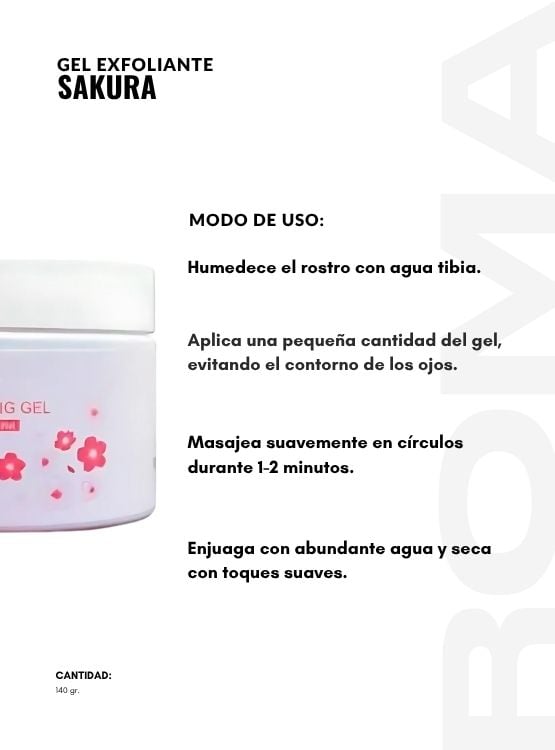 PACK 2 GEL EXFOLIANTE SAKURA 140G BIOAQUA - 3