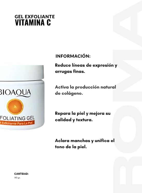 GEL EXFOLIANTE VITAMINA C 140G BIOAQUA - 2