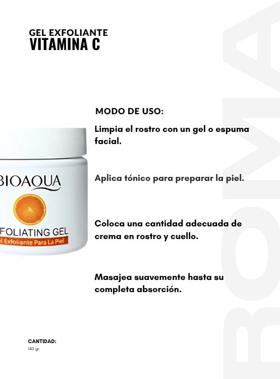 GEL EXFOLIANTE VITAMINA C 140G BIOAQUA - 3