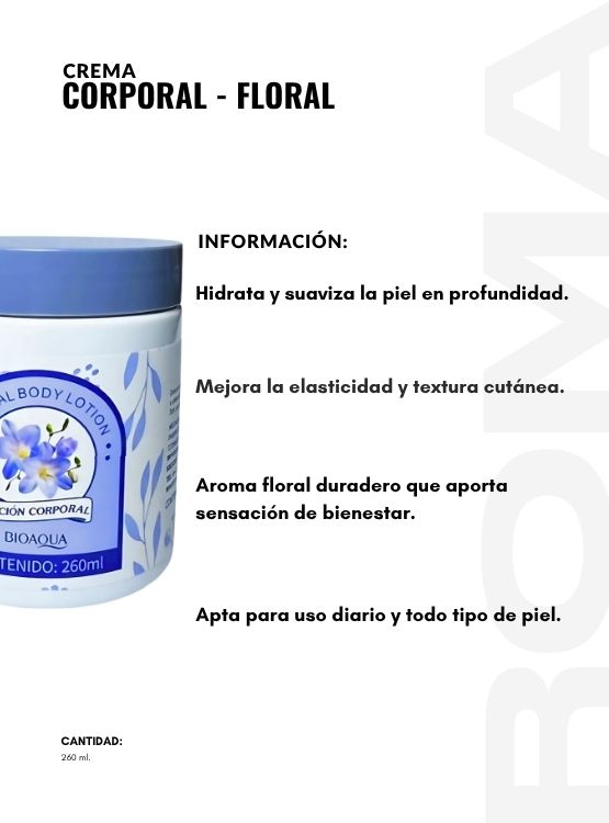 CREMA CORPORAL FLORAL 260ML BIOAQUA - 2