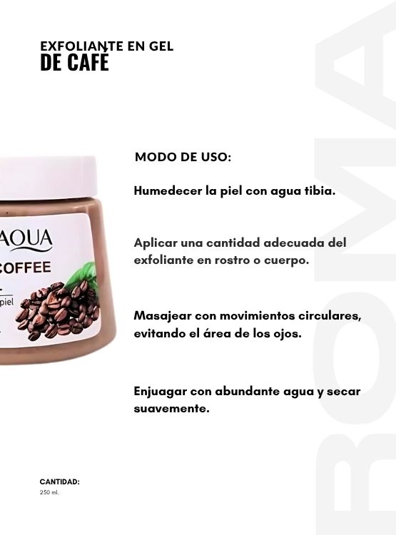 PACK 3 EXFOLIANTE EN GEL DE CAFÉ 250ML BIOAQUA - 3