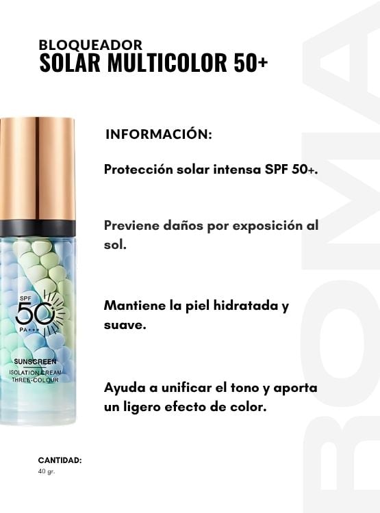 BLOQUEADOR SOLAR MULTICOLOR 40G BIOAQUA - 2