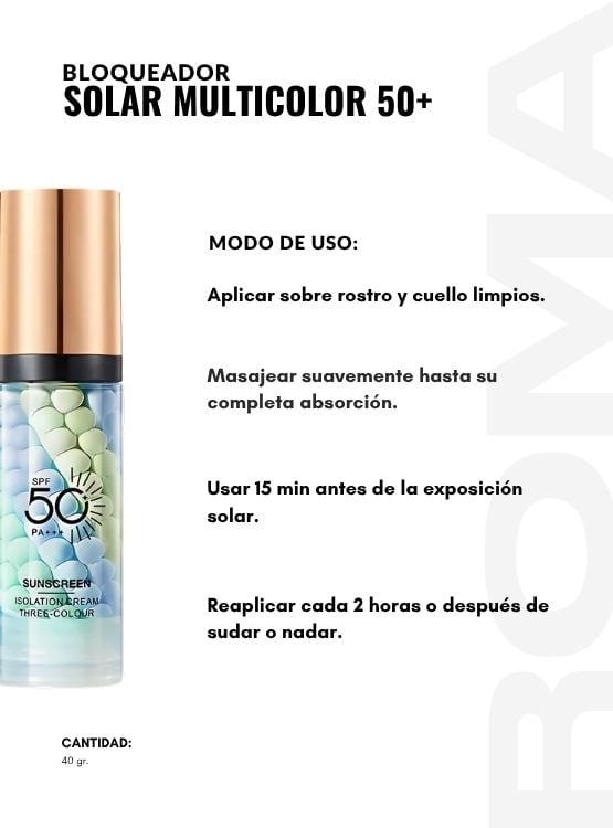 BLOQUEADOR SOLAR MULTICOLOR 40G BIOAQUA - 3