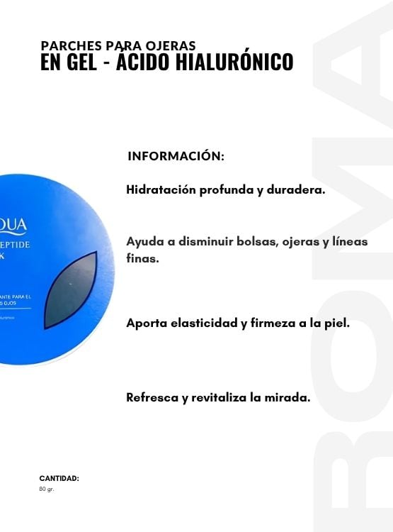 PACK 2 PARCHES PARA OJERAS EN GEL – ÁCIDO HIALURÓNICO 80G BIOAQUA - 2