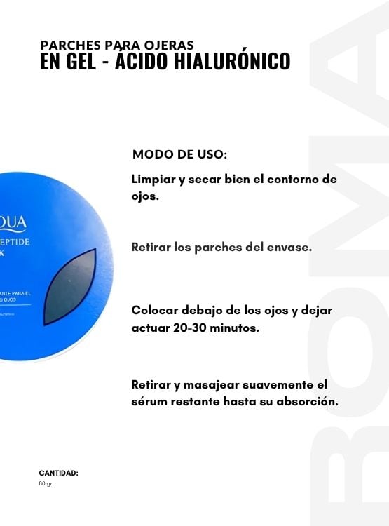 PACK 2 PARCHES PARA OJERAS EN GEL – ÁCIDO HIALURÓNICO 80G BIOAQUA - 3