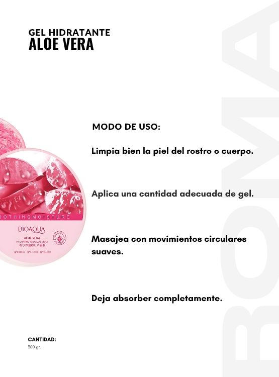 PACK 2 GEL HIDRATANTE ALOE VERA 300G BIOAQUA - 3