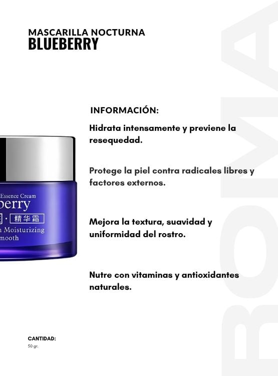MASCARILLA NOCTURNA BLUEBERRY 50G BIOAQUA - 2