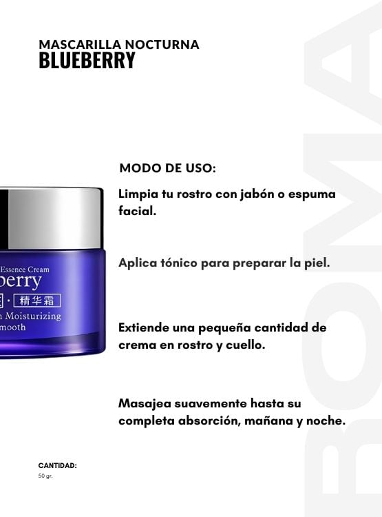 MASCARILLA NOCTURNA BLUEBERRY 50G BIOAQUA - 3