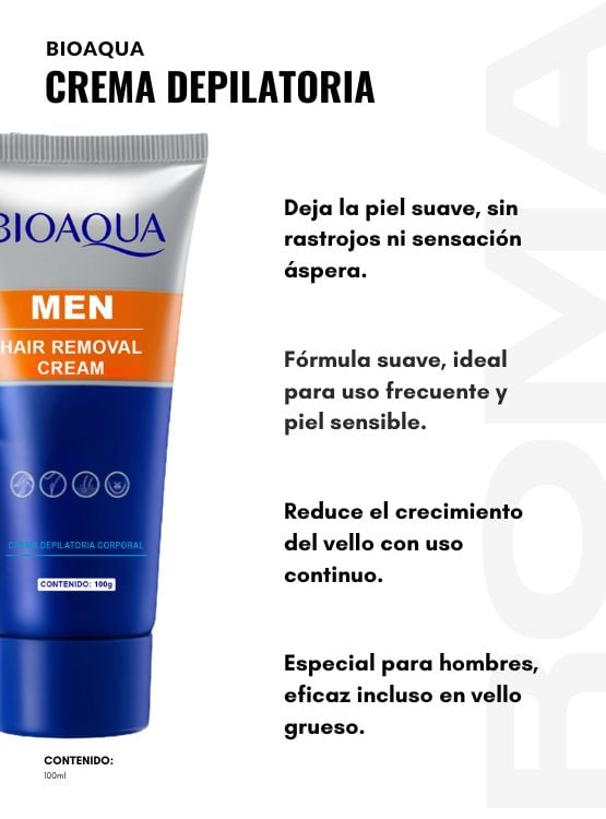 CREMA DEPILATORIA MASCULINA BIOAQUA 100G - 2
