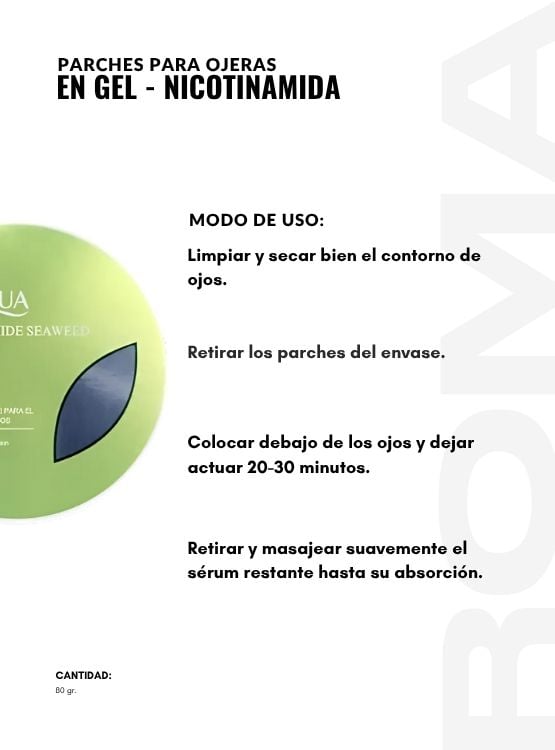 PARCHES PARA OJERAS EN GEL – NICOTINAMIDA 80G BIOAQUA - 3