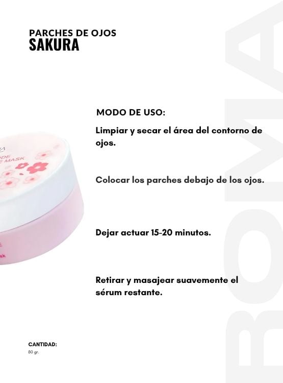 PACK 2 PARCHES DE OJOS SAKURA 80G BIOAQUA - 3