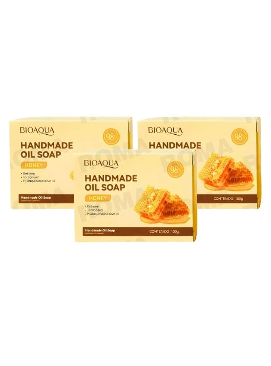 PACK 3 JABÓN EN BARRA DE MIEL BIOAQUA 100G - 1