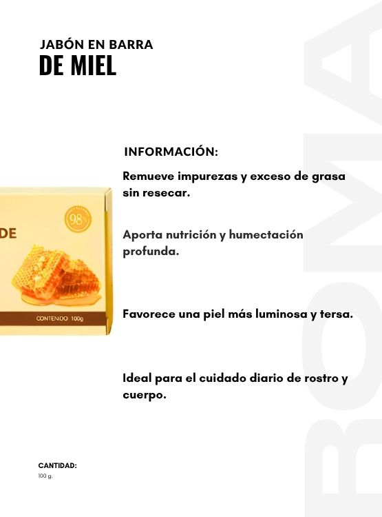 PACK 3 JABÓN EN BARRA DE MIEL BIOAQUA 100G - 2