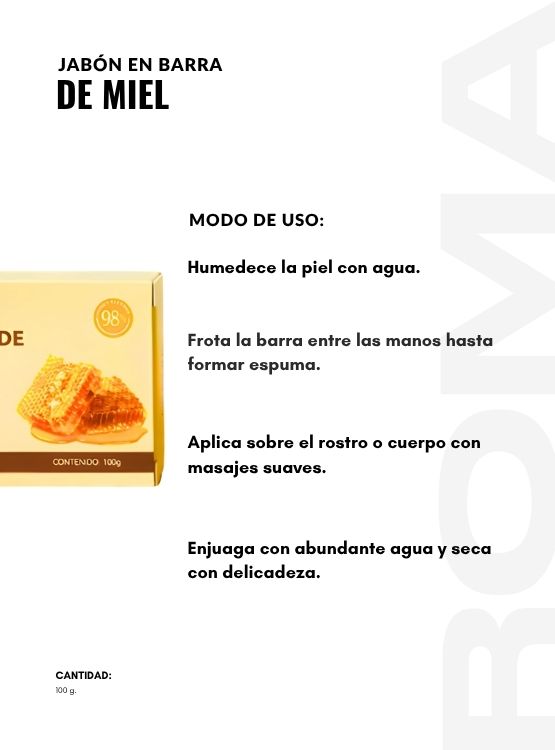 PACK 3 JABÓN EN BARRA DE MIEL BIOAQUA 100G - 3