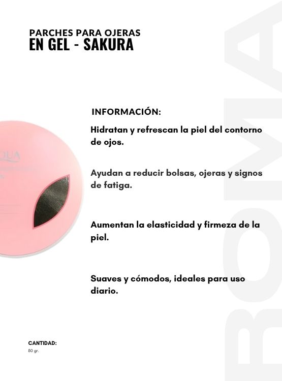 PACK 3 PARCHES PARA OJERAS EN GEL – SAKURA 80G BIOAQUA - 2