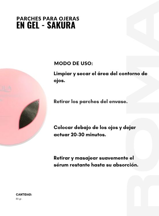 PACK 3 PARCHES PARA OJERAS EN GEL – SAKURA 80G BIOAQUA - 3