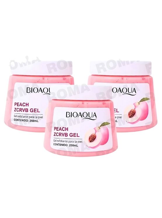PACK 3 EXFOLIANTE EN GEL DE DURAZNO 250ML BIOAQUA - 1