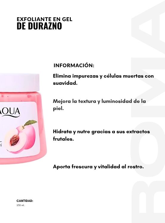 PACK 3 EXFOLIANTE EN GEL DE DURAZNO 250ML BIOAQUA - 2