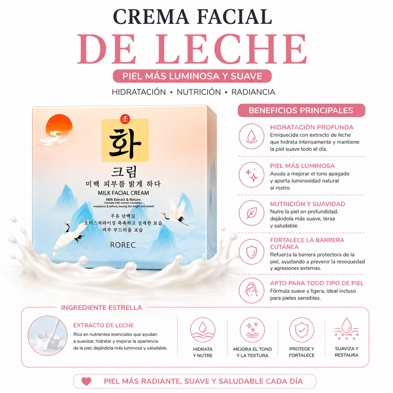 CREMA FACIAL DE LECHE 50G ROREC - 2