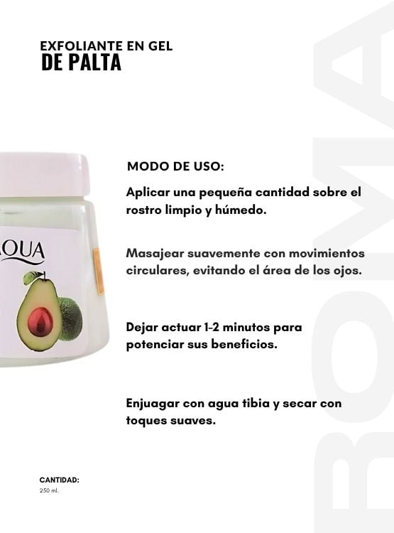 PACK 3 EXFOLIANTE EN GEL DE PALTA 250ML BIOAQUA - 3